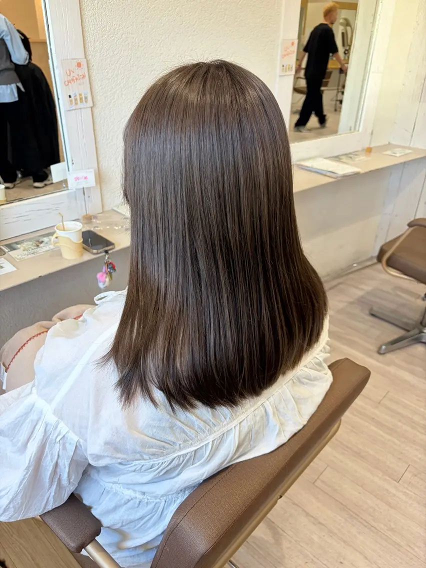 セミロング パーマ カット パーマ 山本 愛永のヘアスタイル