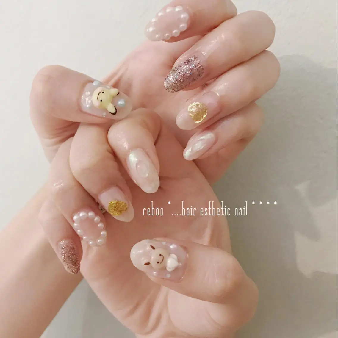 ネイル 持ち込み ハンドネイル フットネイル rebon＊ natsukiのネイルデザイン