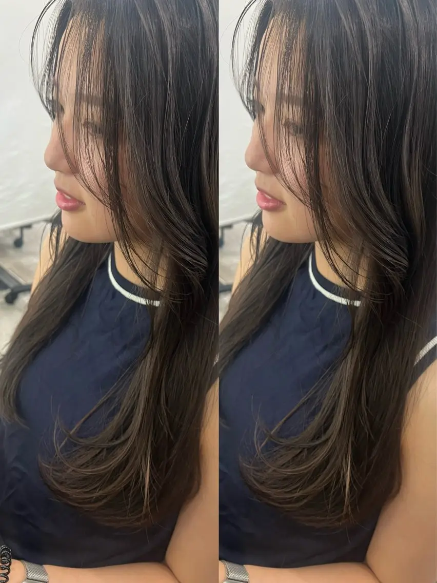 ロング ✨韓国レイヤー🦋 リピートNO.1✨のヘアスタイル