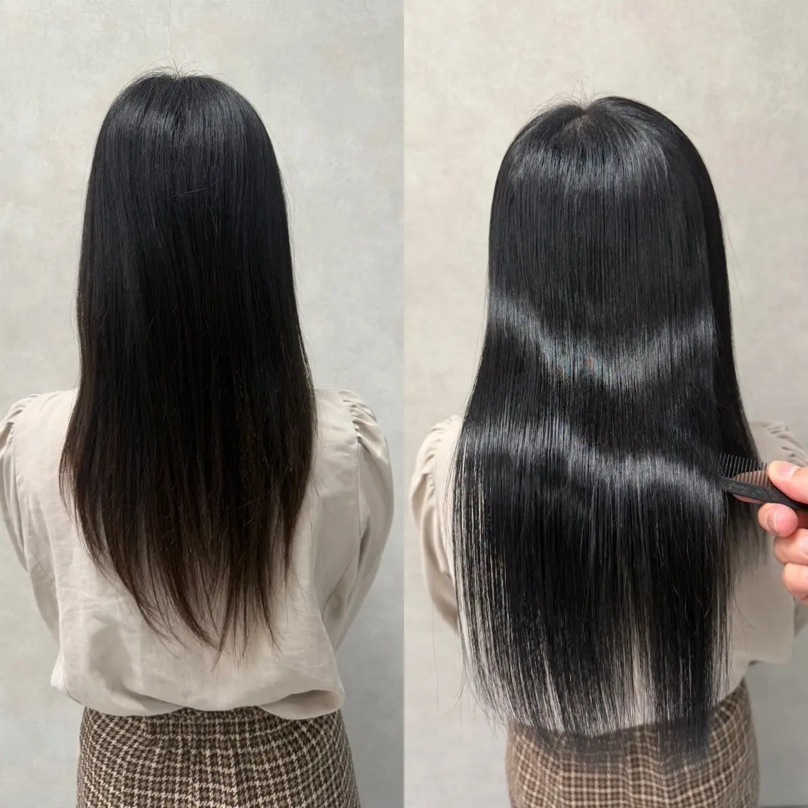 ロング パーマ 縮毛矯正 トリートメント 髪質改善/縮毛矯正 /レイヤーカット岡部のヘアスタイル