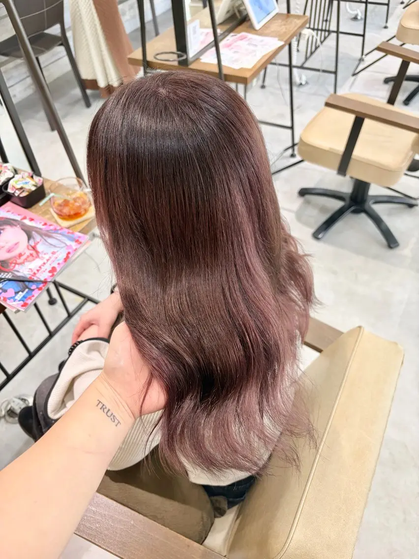 ロング カラー ブリーチなしwカラー /艶カラー/oukaのヘアスタイル