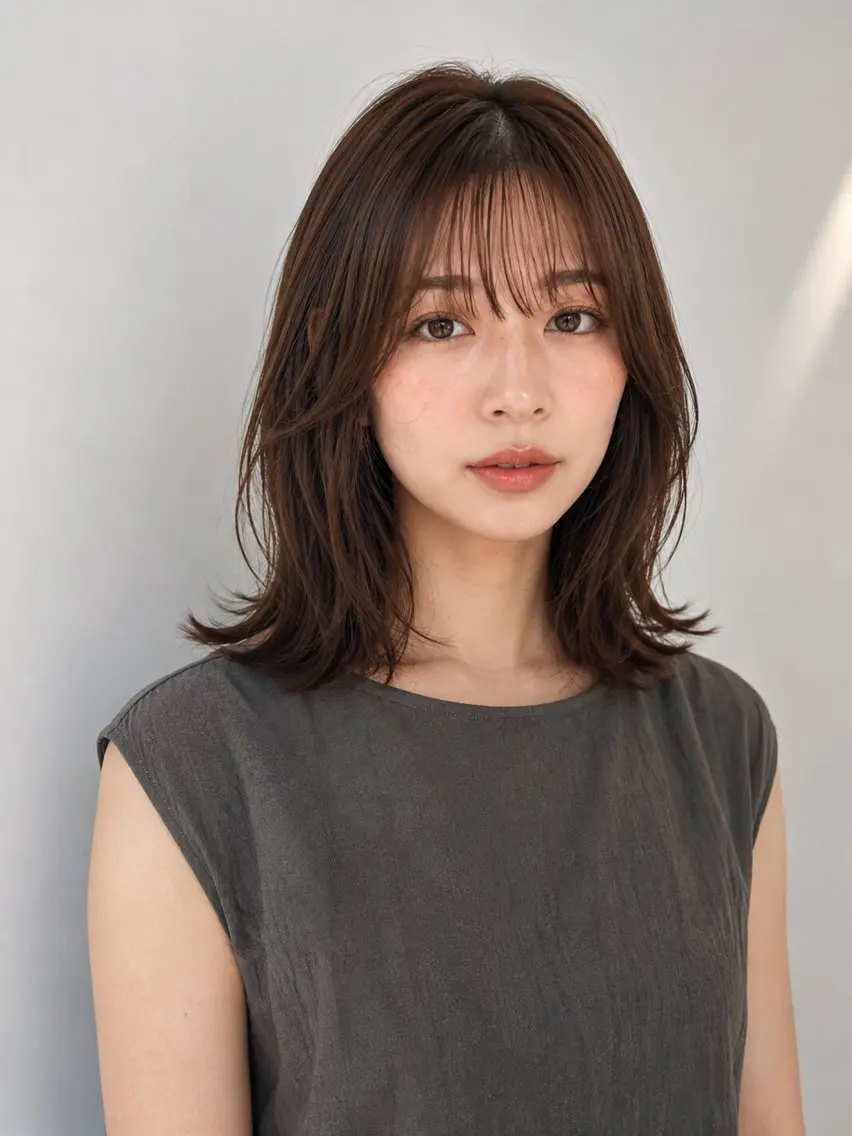 ミディアム カラー カット ヘアカラー トリートメント ヘッドスパ "オトナ髪”/ LAKA TOCCAのヘアスタイル