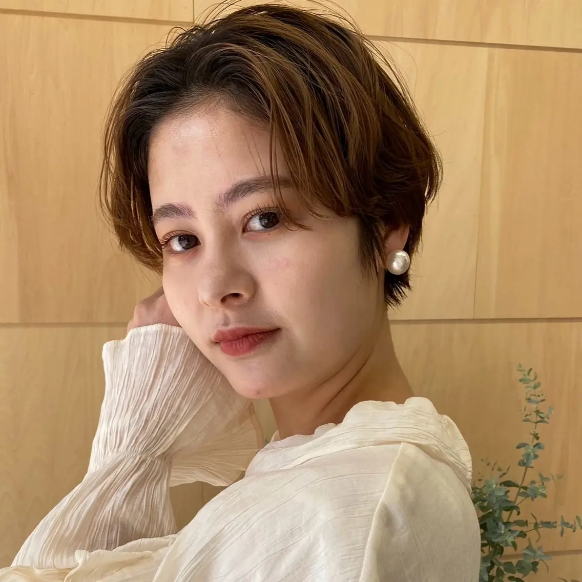 ショート 髪質改善 小顔カット トリートメント カット ヘアカラー トリートメント やまぐち もえかのヘアスタイル