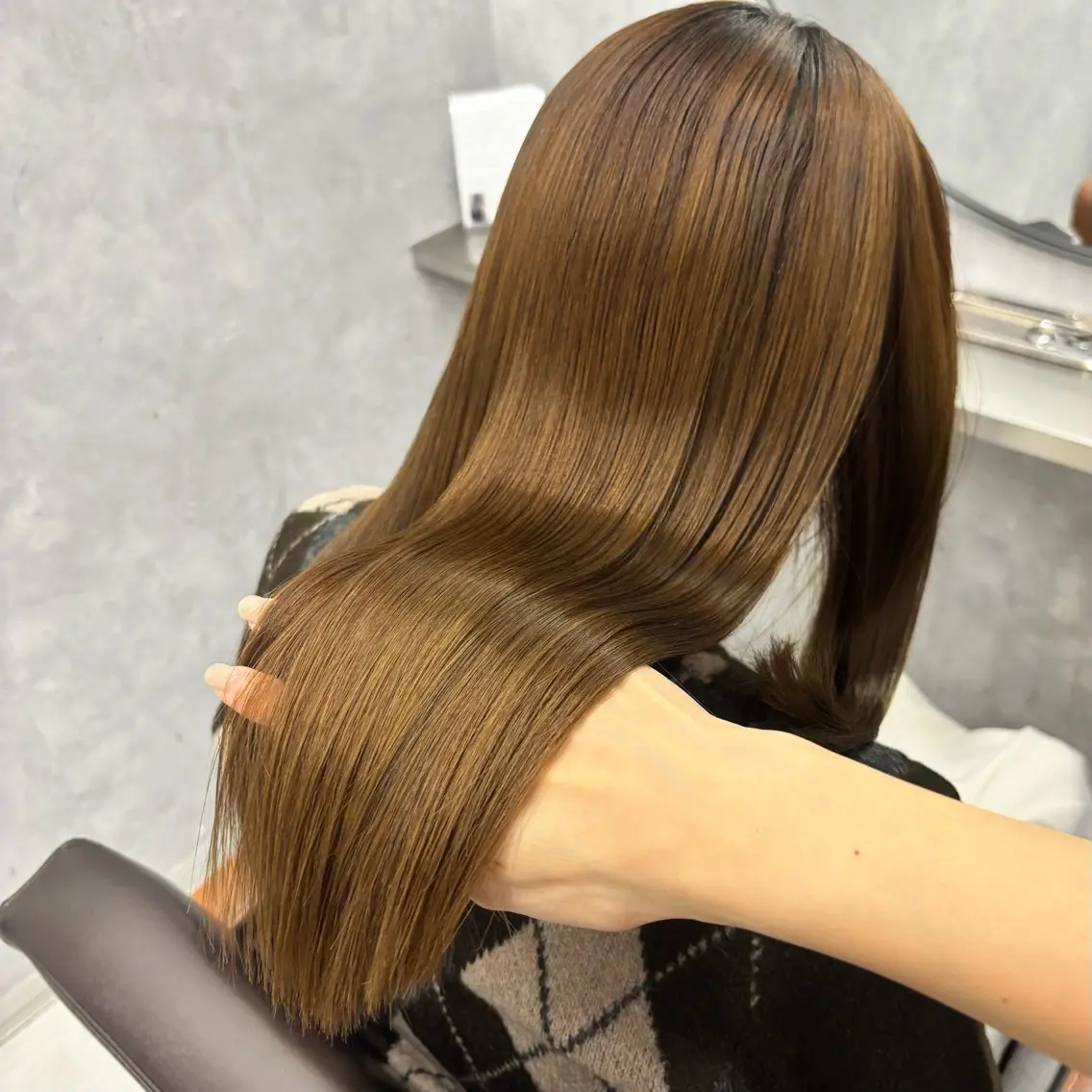 セミロング カラー カット ヘアカラー トリートメント NUMBER_ ユイナのヘアスタイル