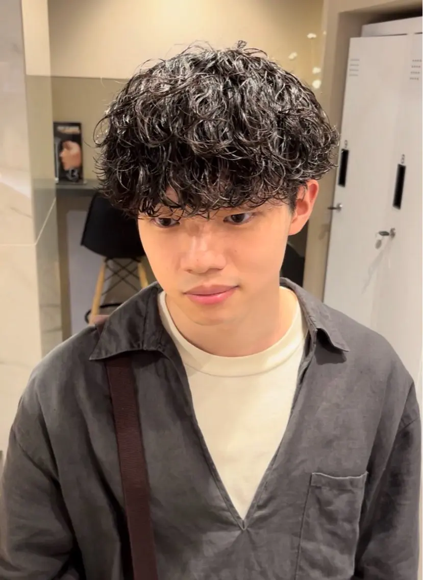メンズ カット パーマ 中島 史優のヘアスタイル