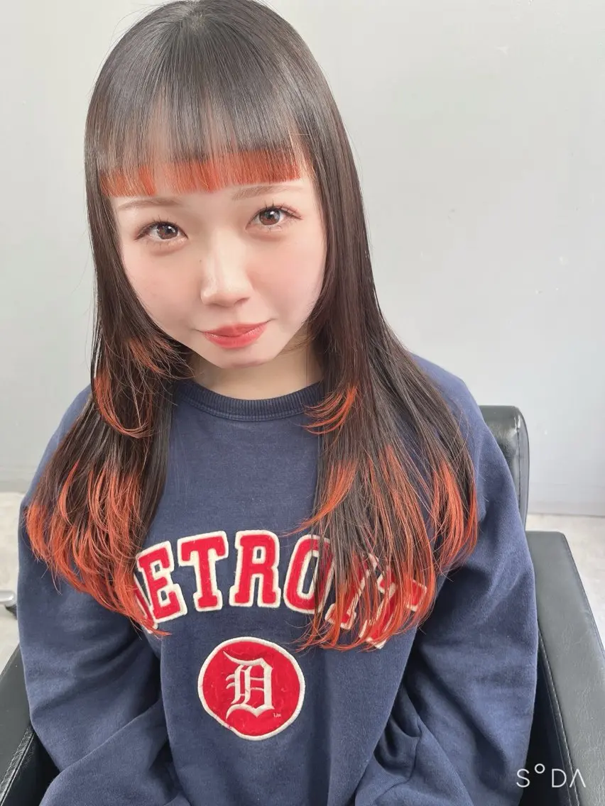 ロング カラー ヘアカラー トリートメント ヘアセット 🎀透明感 カラー🎀ミズキのヘアスタイル