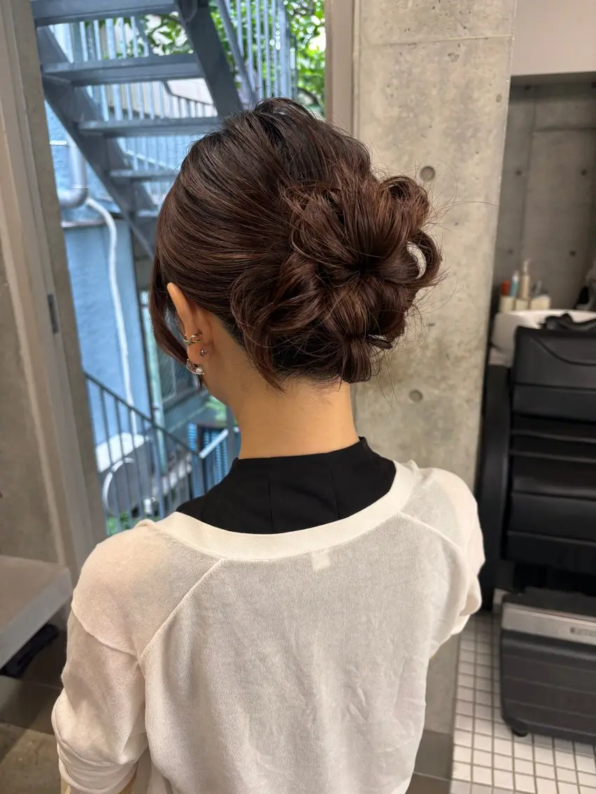 セミロング ヘアアレンジ ヘアセット yuuna/ ハッシュカット🎀のヘアスタイル
