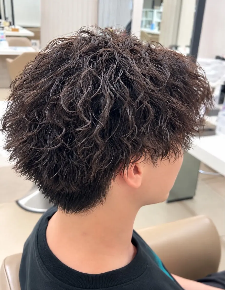 『土日限定』 men's perm🧑🏽🦱💜の写真