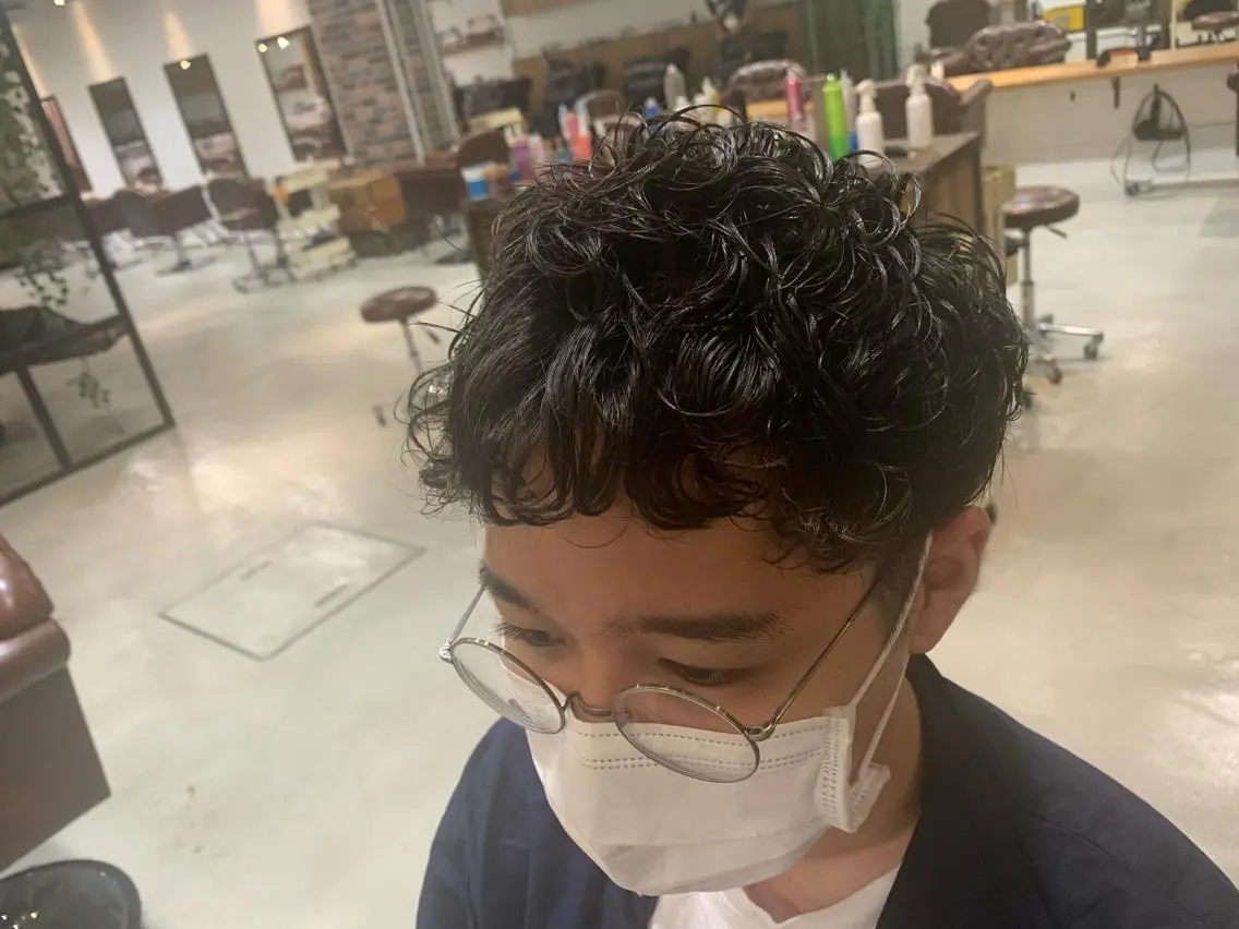 パーマ メンズ ショート🌼パーマ 本間正子のヘアスタイル
