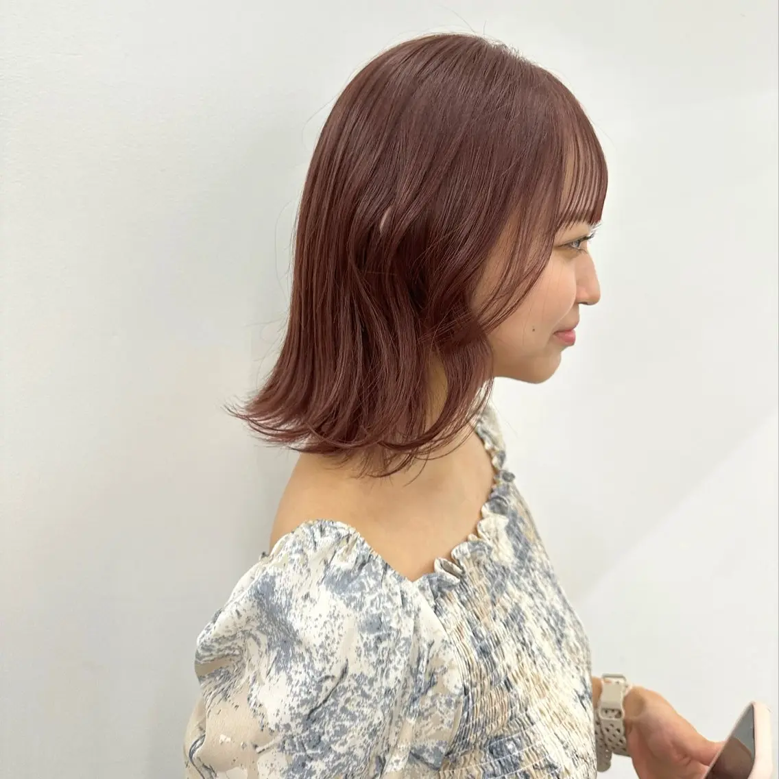 ミディアム カラー 顔まわりカット/艶髪 カラー✨けいとのヘアスタイル