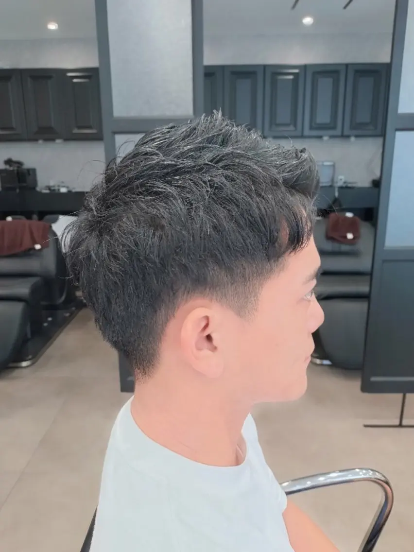 メンズ ショート ツーブロック くせ毛 ショートヘア カット ブランシェ小幡駅前店 永薗　光司のヘアスタイル