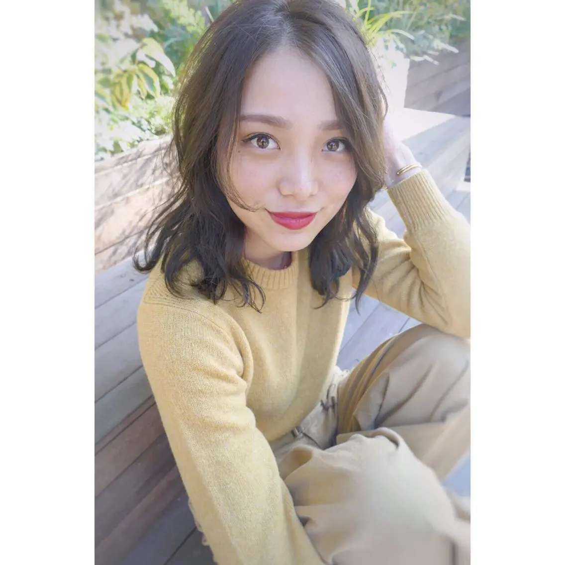 ミディアム パーマ 逗子葉山 ナオイカイラのヘアスタイル