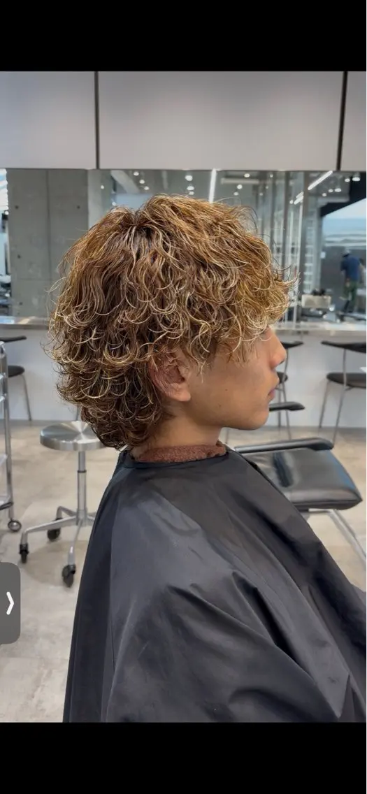 カラー パーマ メンズ fifth park 六反穂 龍介のヘアスタイル