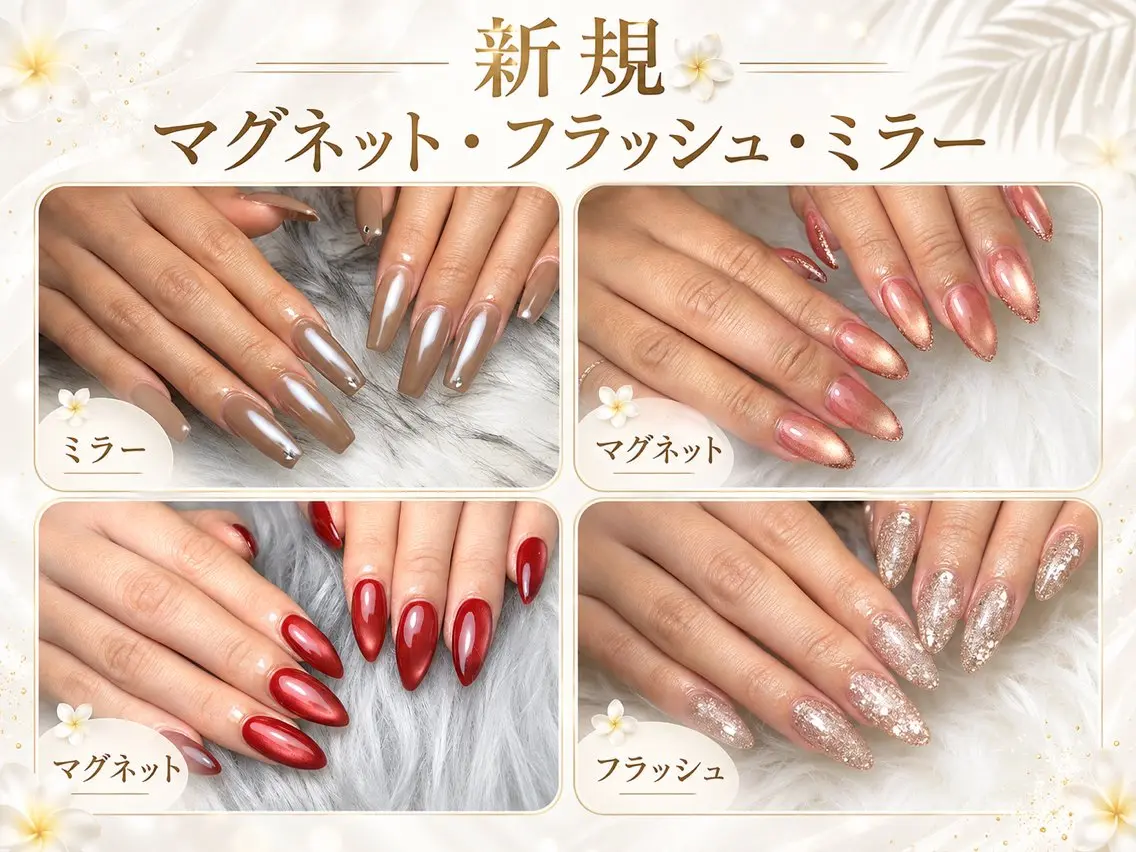 【‼️大特価お試し価格‼️】マグネット★ミラー★フラッシュラメ7000→¥4500💅の写真