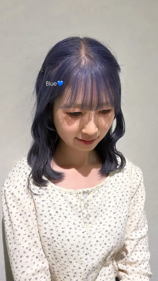 ミディアム カラー ヘアカラー トリートメント なぎさ 🎀 / 透明感カラー/心斎橋のヘアスタイル