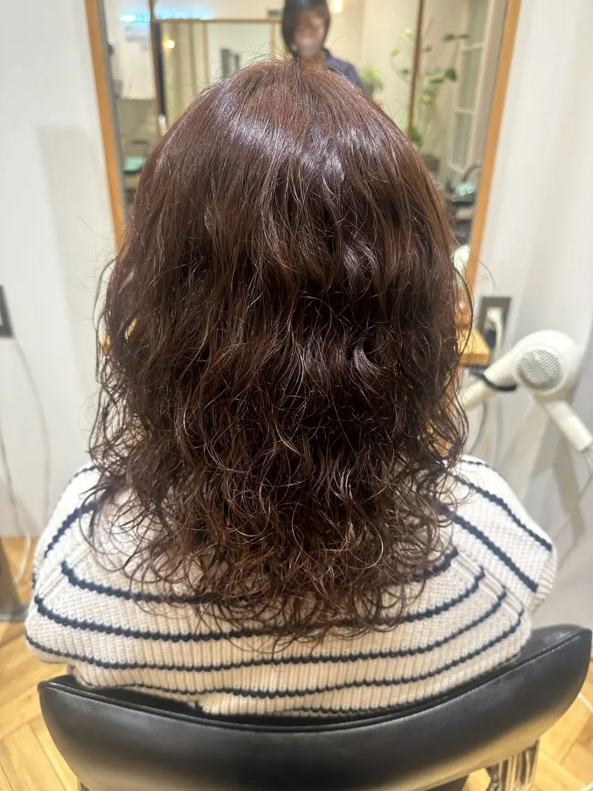 カラー オレンジ 織田 ゆみのヘアスタイル