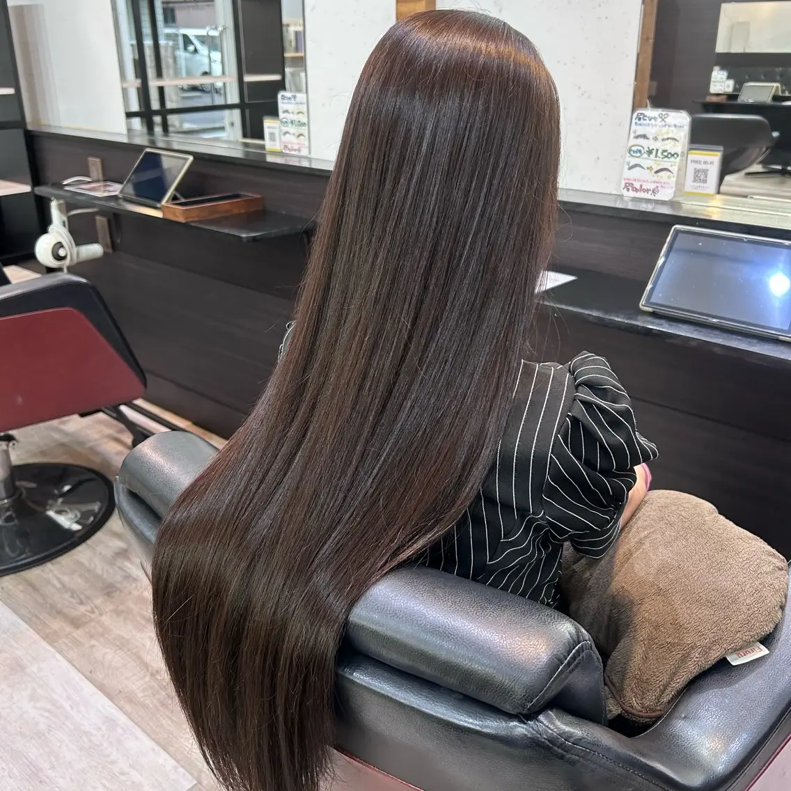 ロング カラー ヘアカラー 透明感カラー 髪質 改善 Wカラー原心愛のヘアスタイル