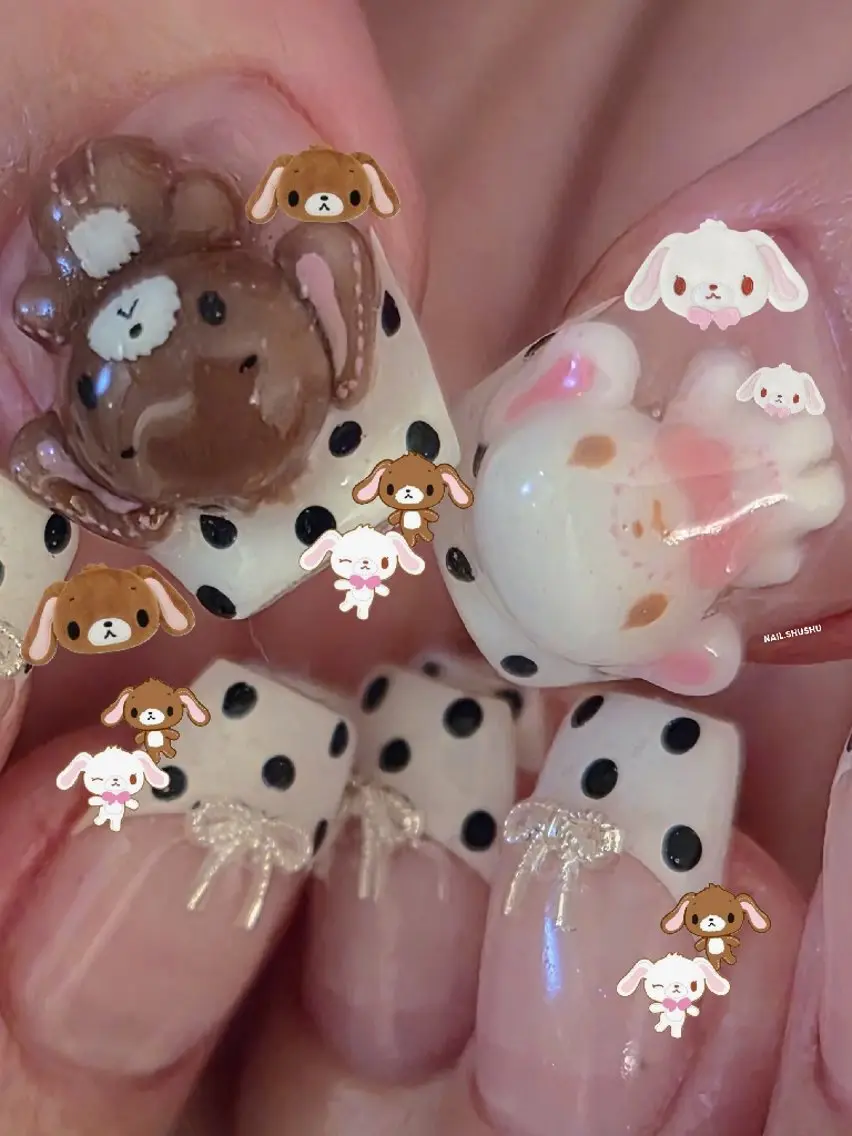 ネイル ハンドネイル 3dパーツ/流行り 👧shushu❤️のネイルデザイン