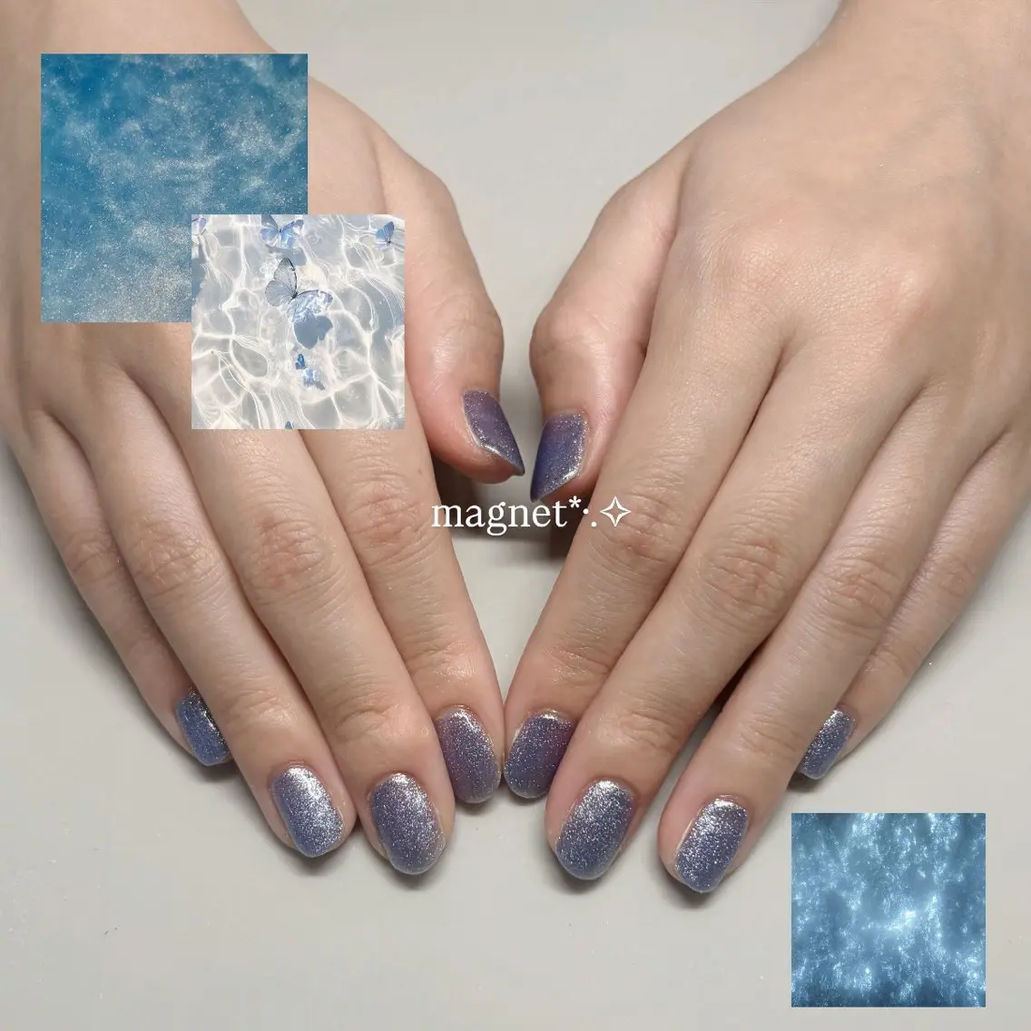 【オフあり】ハンド💅🏼ちゅるん✨マグネットネイル🌷˖ ࣪⊹《パラジェル変更可◎/荻窪》の写真