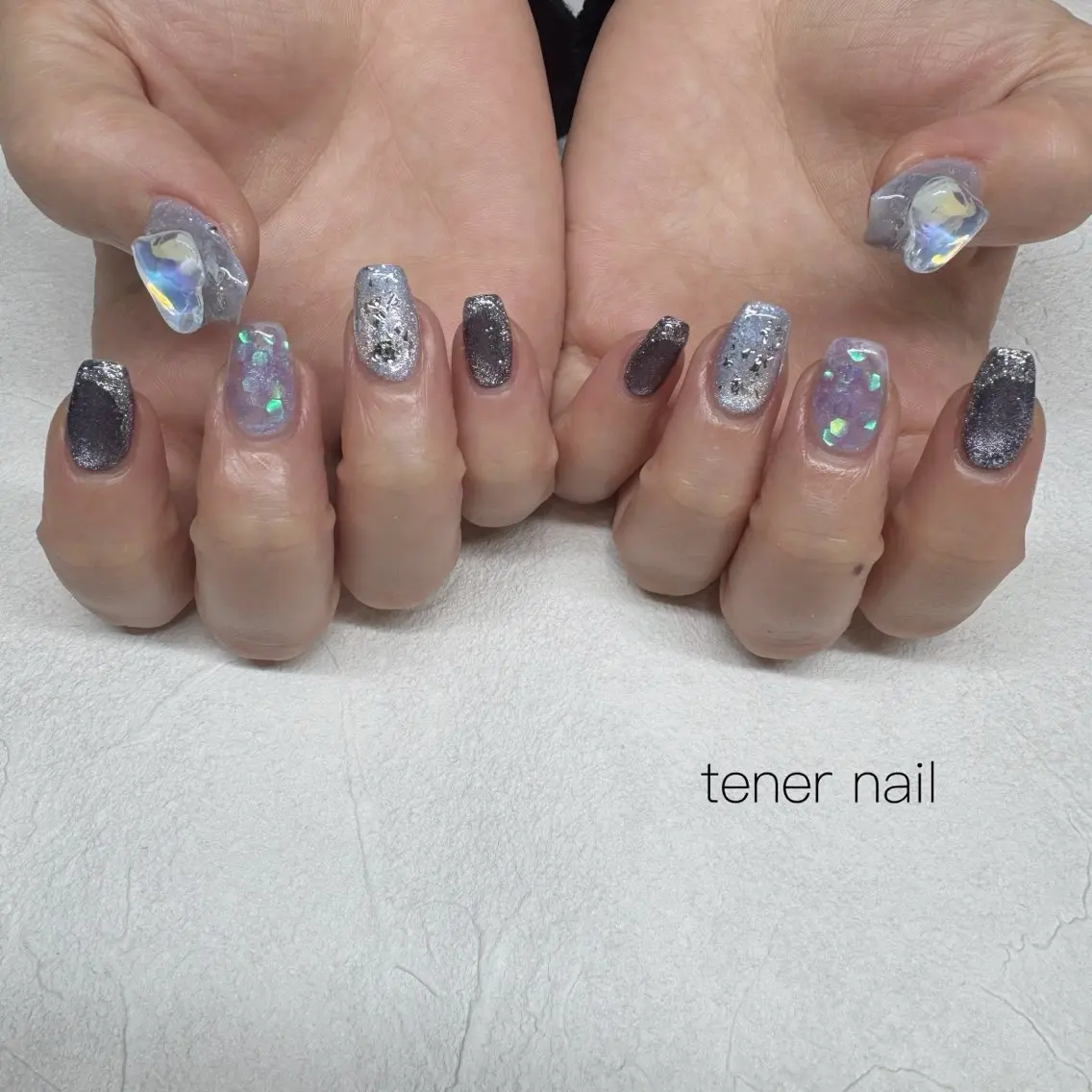 ネイル ハート ハンドネイル テネルネイル tener nailのネイルデザイン