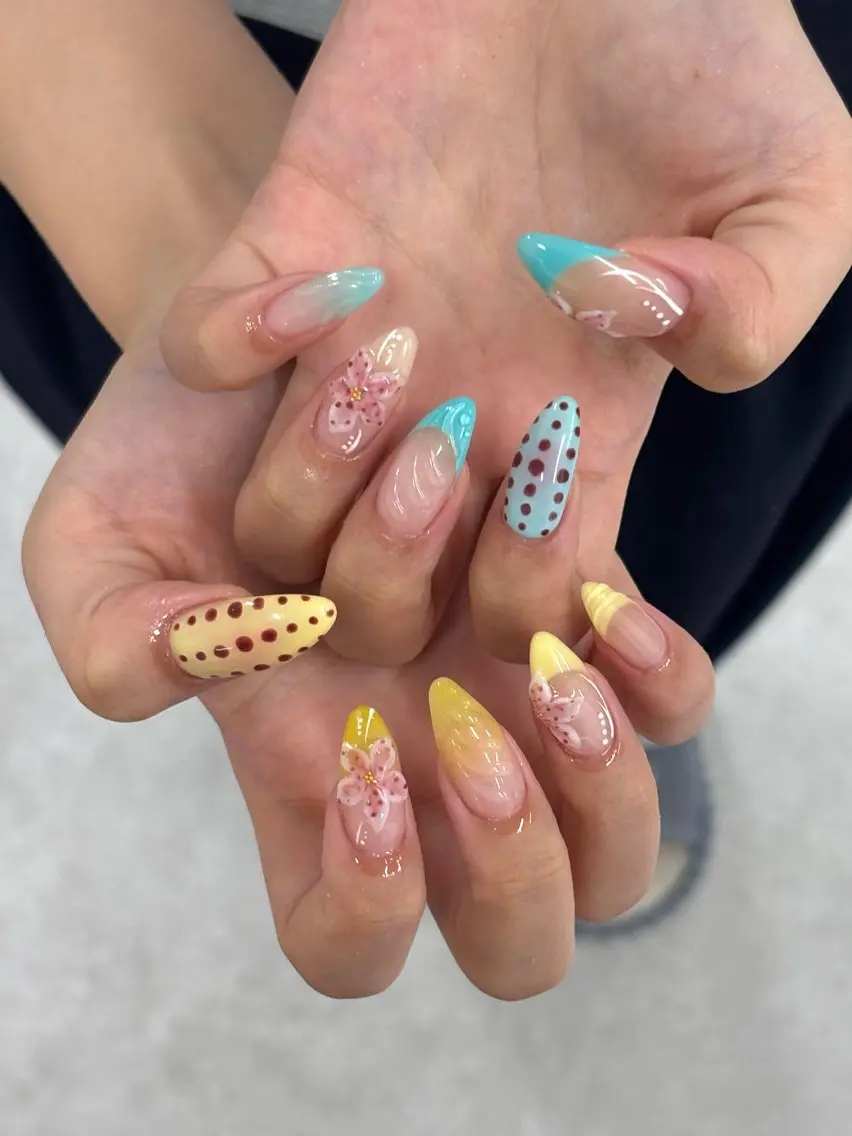 ネイル アートネイル 枚方 Basea nails Minaのネイルデザイン