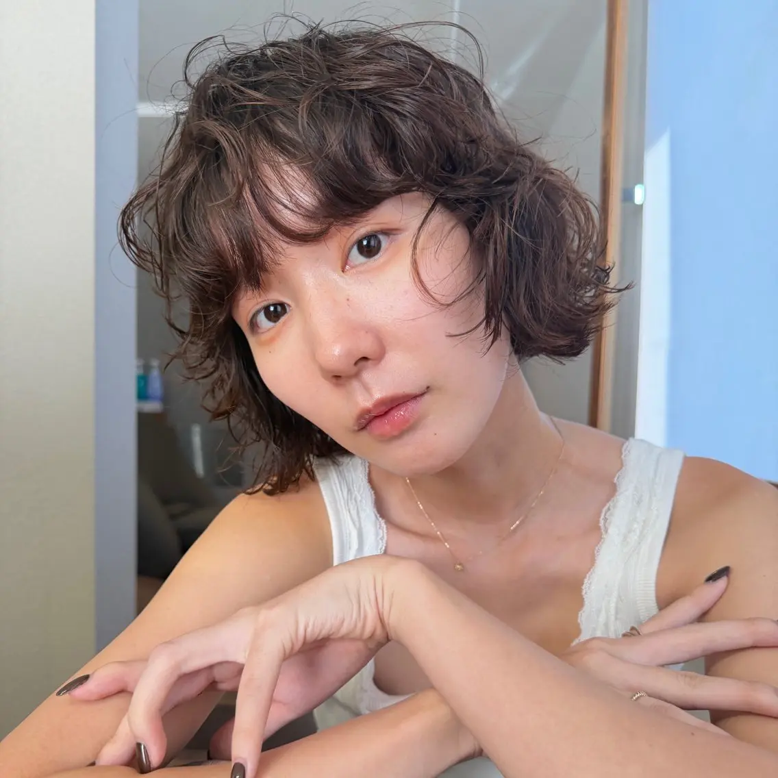 ショート パーマ パーマ/透明感カラー 元町🌱takutoのヘアスタイル