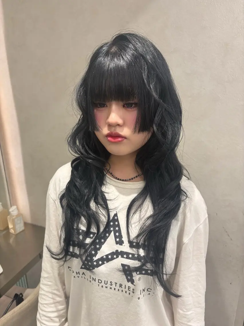 ロング ハッシュカット ハイレイヤー レイヤーカット Yuta✂︎ 韓国レイヤー🪽のヘアスタイル