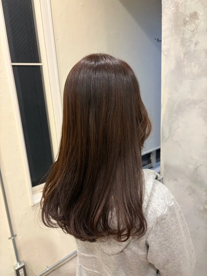 ロング カラー ブラウンカラー オリーブブラウン yui /山形/ BLUCKのヘアスタイル