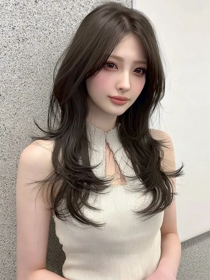 ロング カラー カット 美髪 Risaのヘアスタイル