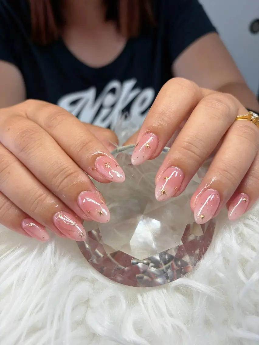 ネイル アートネイル オーロラネイル チークネイル 長さ出し フットネイル ハンドネイル Chan nailsのネイルデザイン