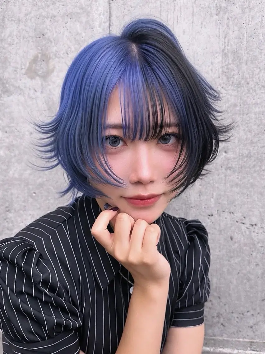 ショート ヘアカラー 池袋/ハイトーン/ デザインカラーのヘアスタイル