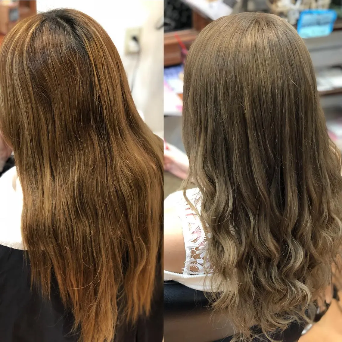 ロング セピアベージュ ヘアカラー トリートメント LOCO/ Koukiのヘアスタイル