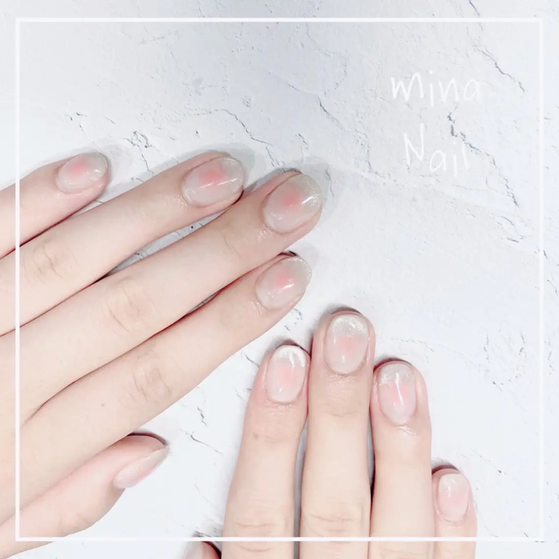 ネイル チークネイル グラデーション マグネットネイル mina Nailのネイルデザイン