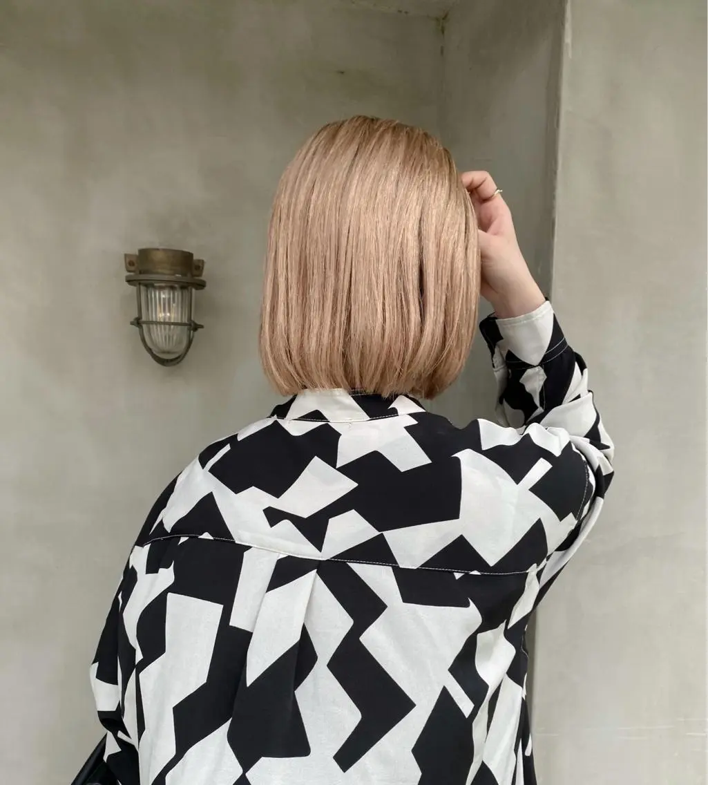 カラー ベージュカラー ブリーチ ミルクティーベージュ ヘアカラー トリートメント yaya/ 天神美容室uyuのその他イメージ