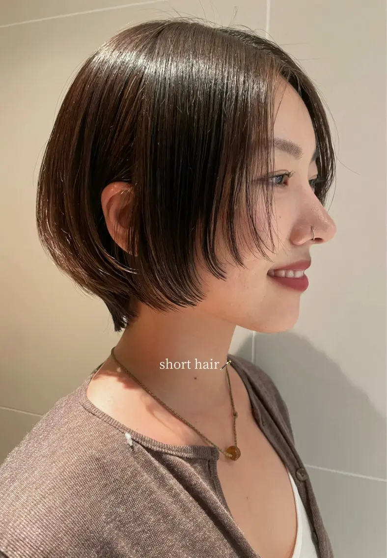 ショート カット ヘアカラー トリートメント レイヤー/縮毛矯正 🪄chihiroのヘアスタイル