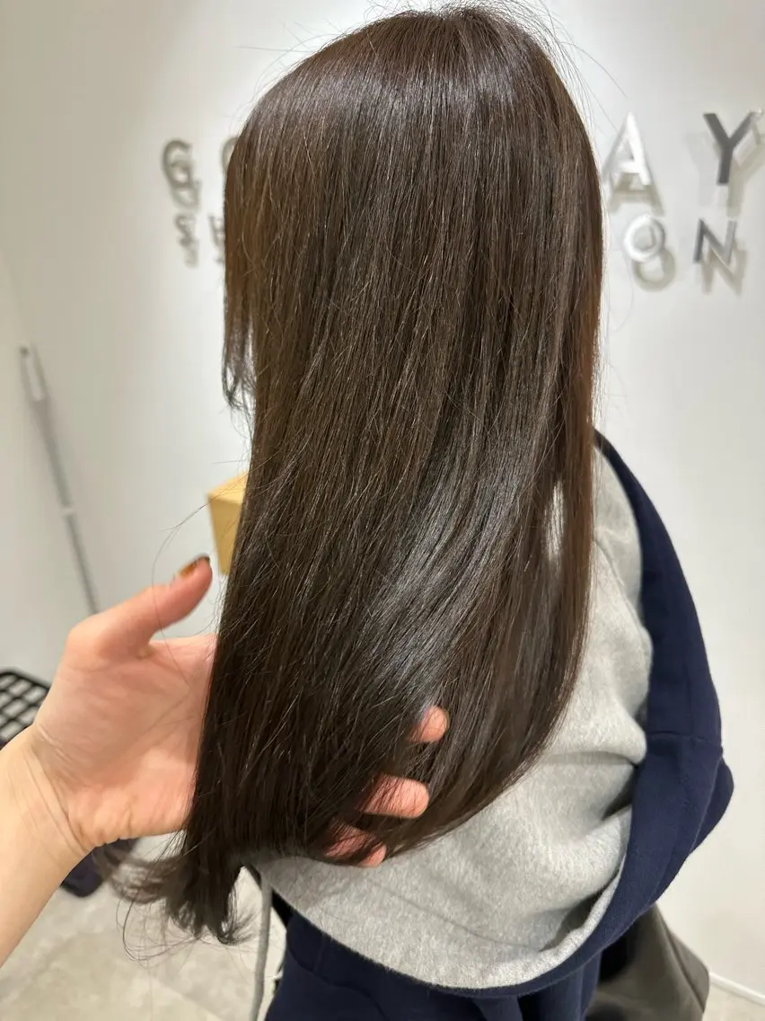 ロング カラー ベージュカラー ブラウンカラー 透明感カラー ミント ミントベージュ カット ヘアカラー トリートメント レイヤー/ヘアセット 💐nao.のヘアスタイル