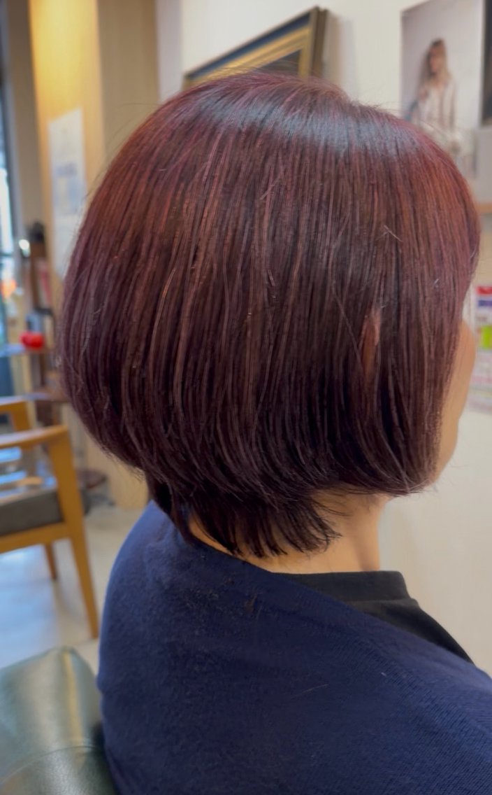 ショート カラー 須内星良/南台 /ショート/艶カラーのヘアスタイル