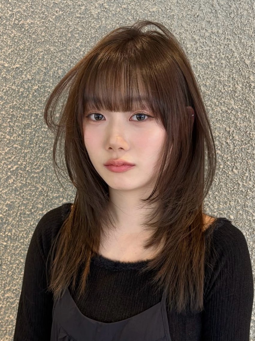 ミディアム レイヤーカット カット ヘアカラー Karin/レイヤー ＆ナチュラルカラーのヘアスタイル