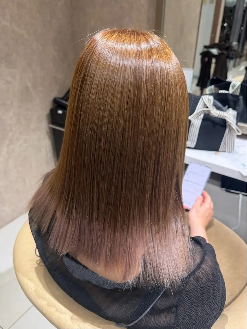 セミロング トリートメント カラーモデル募集🌺 Earth長田百香のヘアスタイル