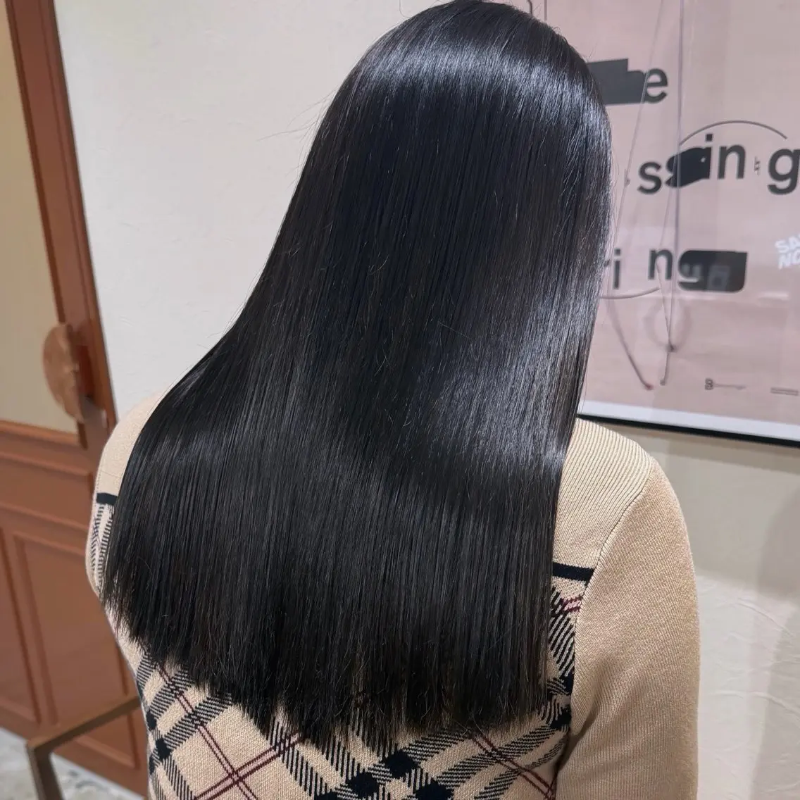 セミロング カラー グレージュ 髪質改善 カット ヘアカラー 縮毛矯正 ヘッドスパ 似合わせカラー×髪質 改善伏見/RIONAのヘアスタイル