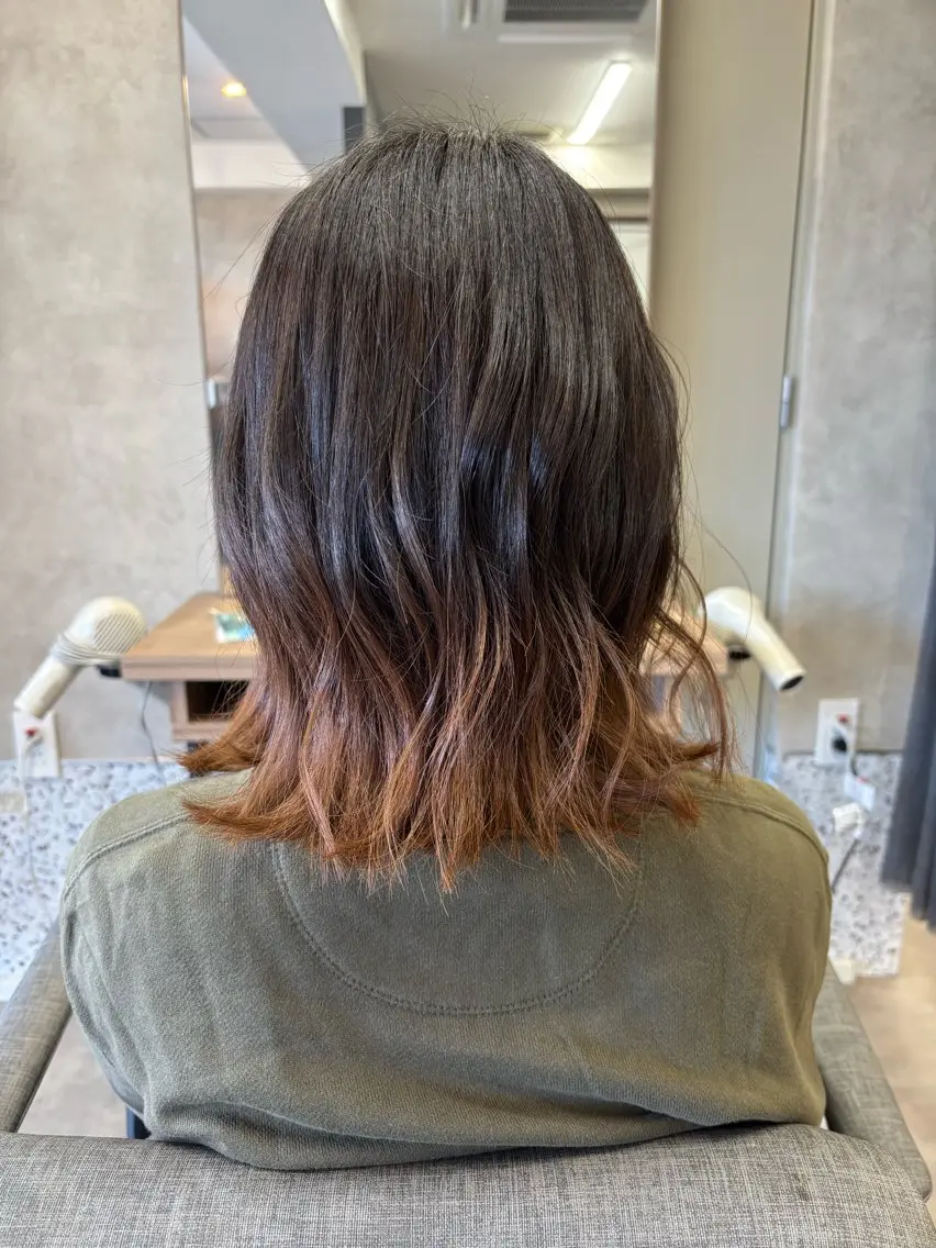 ミディアム カット ヘアカラー トリートメント 普天間 翔太のヘアスタイル