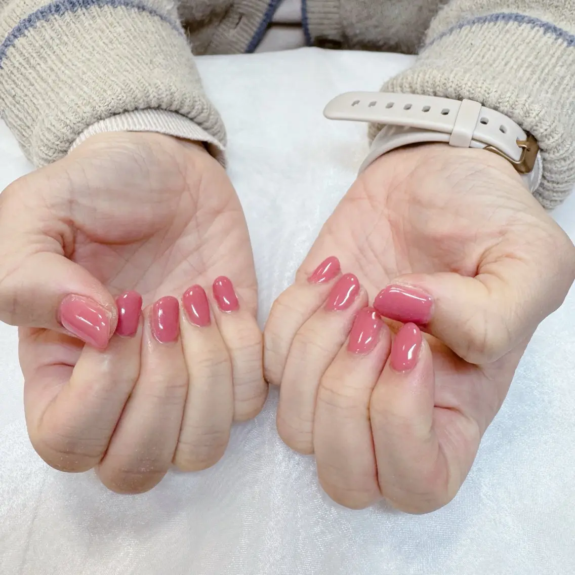 ネイル オフィスネイル ワンカラーネイル ピンク 春ネイル maruyasu. yのネイルデザイン