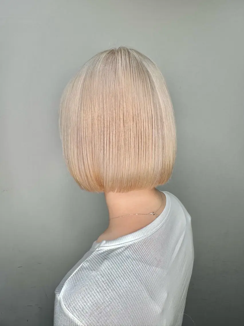 ミディアム ヘアカラー トリートメント ヘッドスパ ブリーチカラー🦖 岡部木乃夏のヘアスタイル