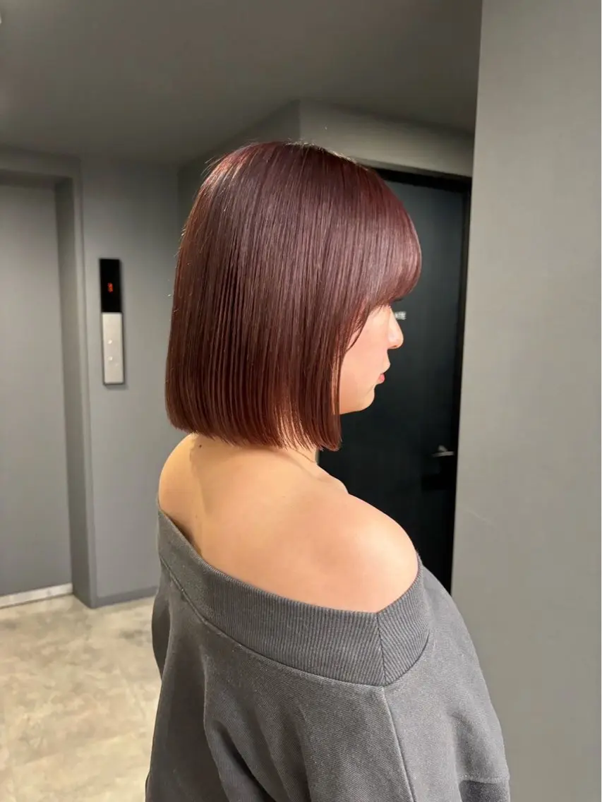 カラー ピンクカラー GIEN Nu ＋ 平馬和奈のヘアスタイル