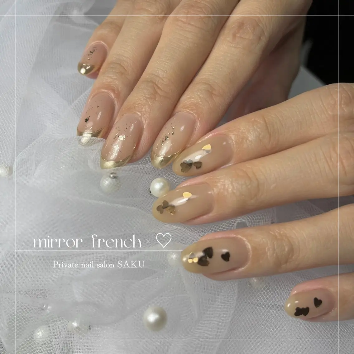 ネイル バレンタイン ハンドネイル SAKU nail 作島茜のネイルデザイン
