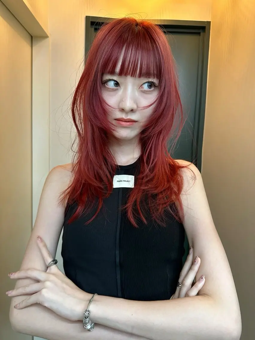 カラー カット ヘアカラー RIN パーマ/暖色カラーのヘアスタイル