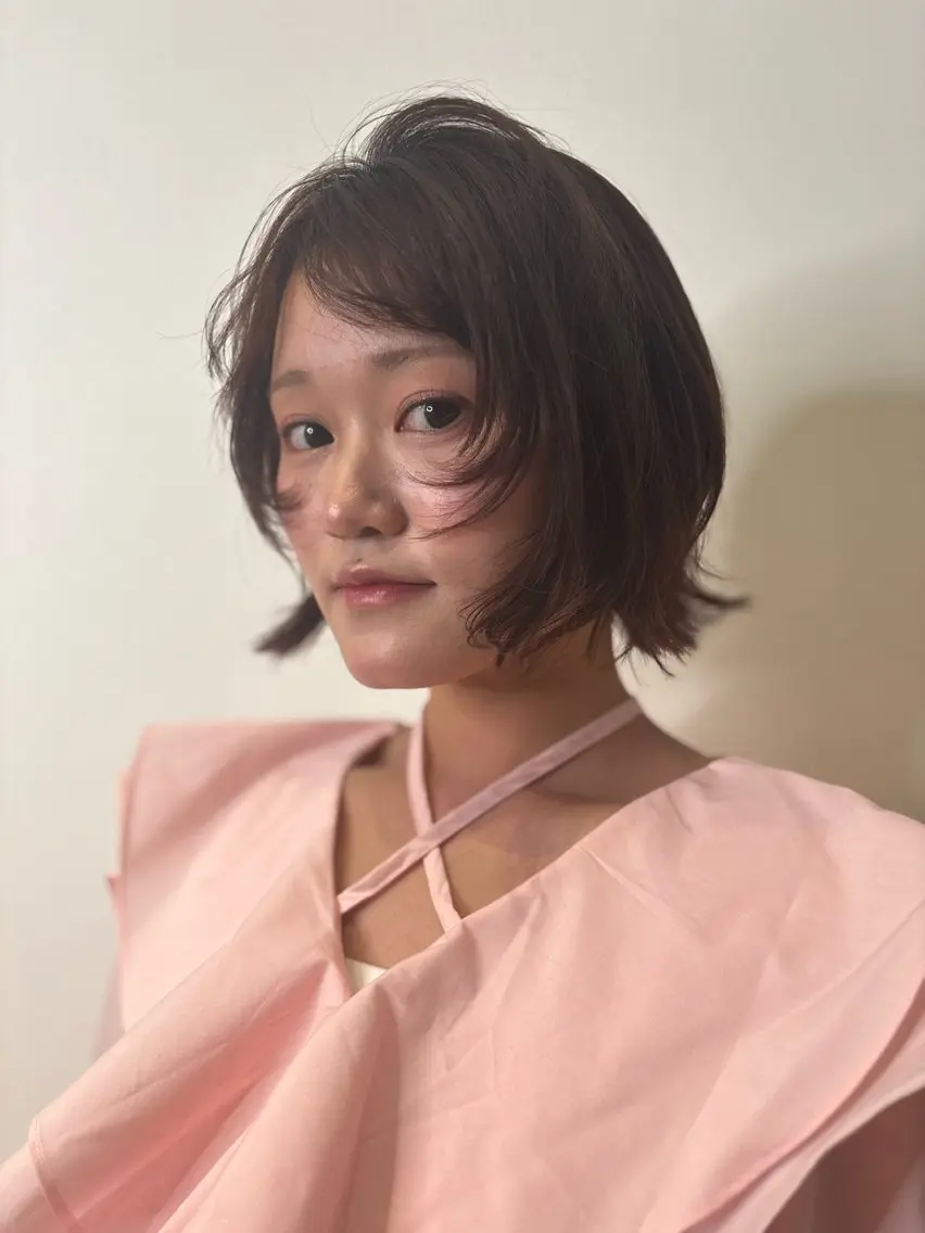 ショート ヘアカラー トリートメント yui🥀/ボブ /ブリーチなしカラーのヘアスタイル