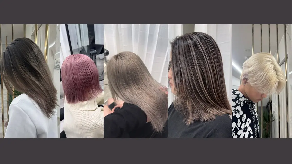 ミディアム カラー ブリーチ 【レイヤーカット】 海老原寛大のヘアスタイル