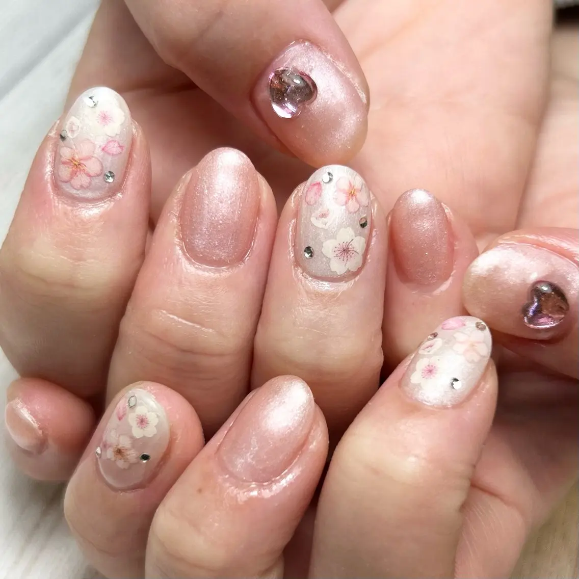ネイル 桜ネイル 東十条muumii ネイルまつ毛のネイルデザイン