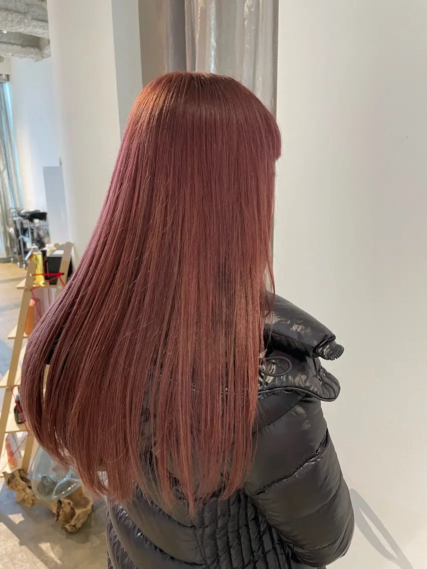 ロング カラー ブリーチ ピンクカラー ヘアカラー トリートメント 大阪/肥後橋/淀屋橋 ワタナベサキ🪿🤍のヘアスタイル